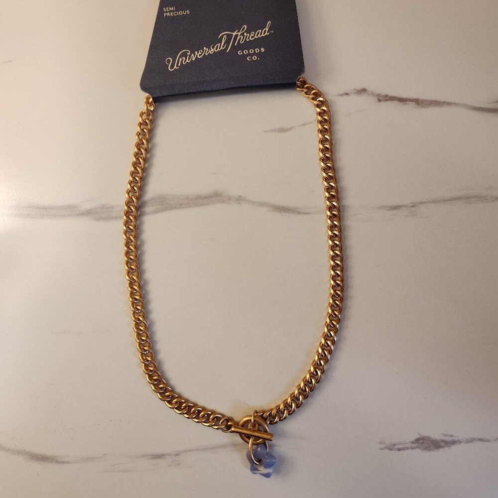 Universal Thread Toggle Style Necklace with Blue Star Pendant